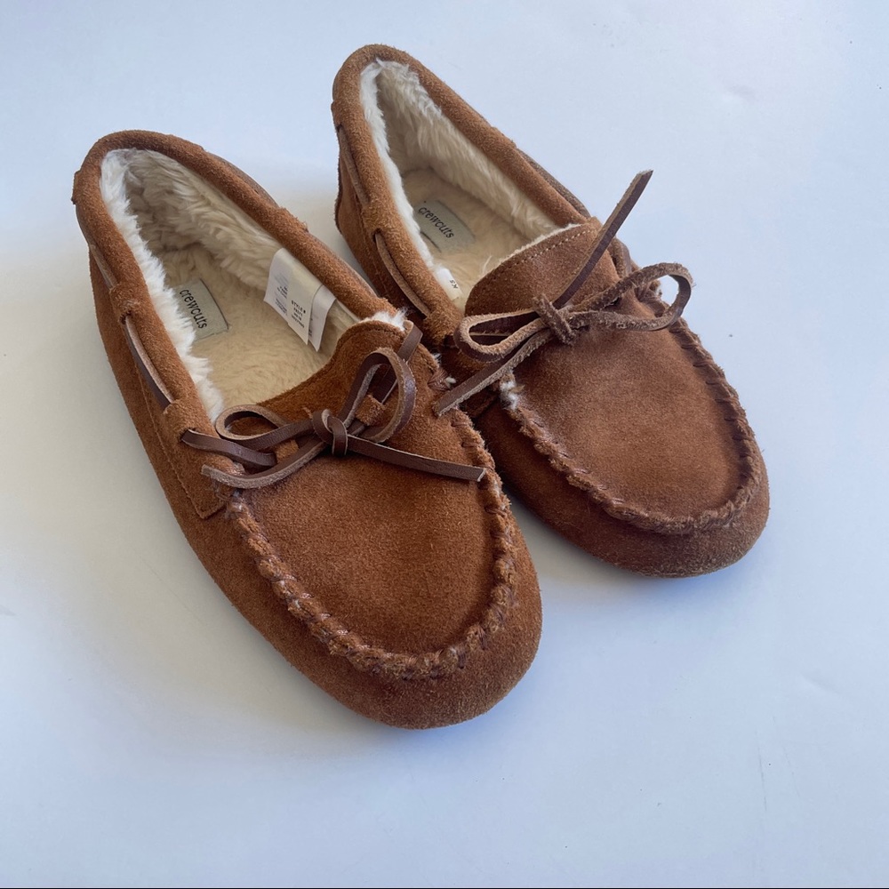 Crewcuts shearling lodge moccasins slippers